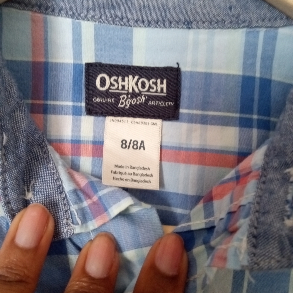 Osh Kosh & Wonder Nation Boys Bundle Button Long Sleeve Shirts - Picture 9 of 12
